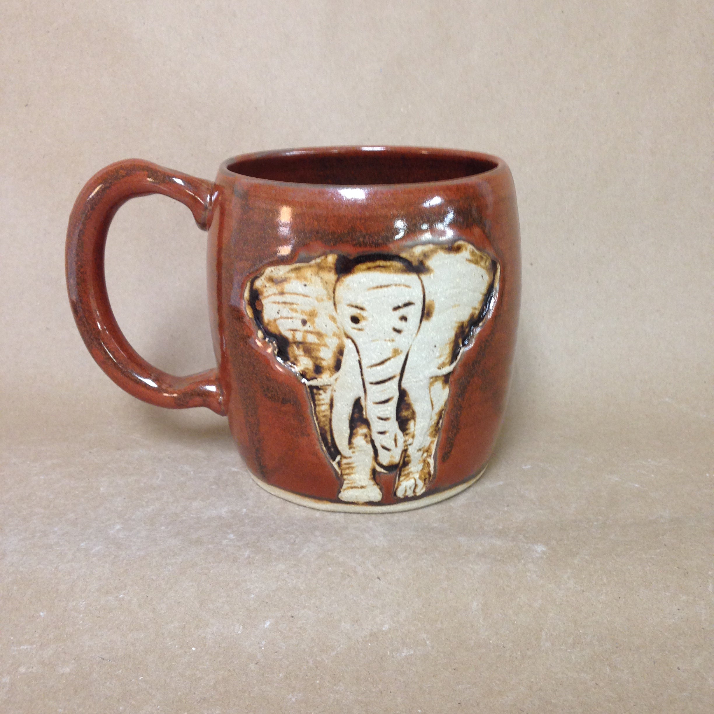 Elephant Trunk Handle Ceramic Mug